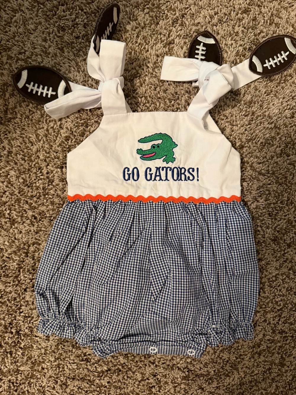 Go Gators! Blue & White Baby One-Piece Bodysuit